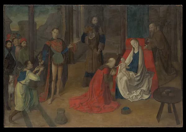The Adoration of the Magi by Joos van Wassenhove depicting Matthew 2