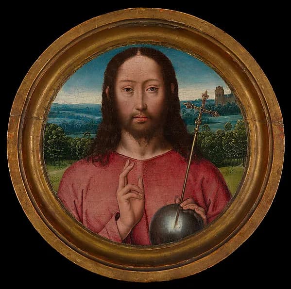 Salvator Mundi by Hans Memling depicting John 1
