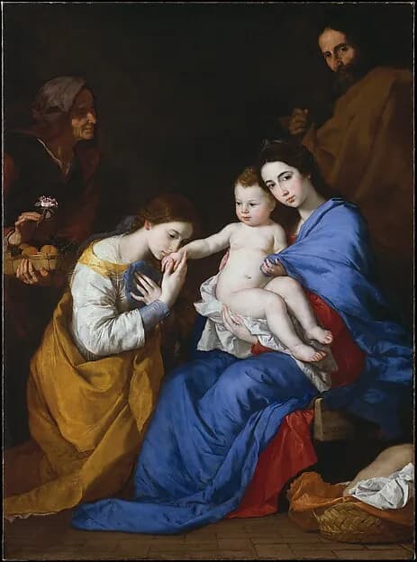 The Holy Family with Saints Anne and Catherine of Alexandria by Jusepe de Ribera (called Lo Spagnoletto) depicting Romans 8