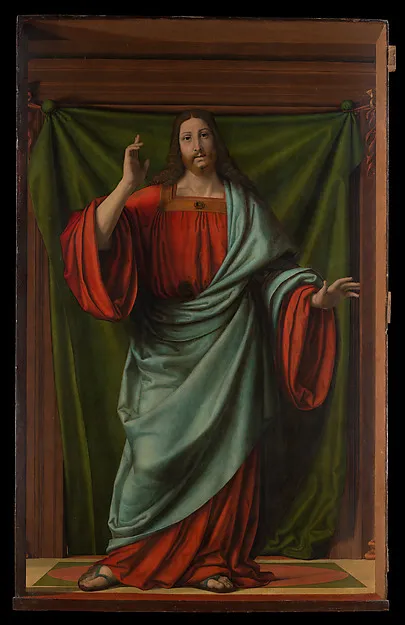 Christ Blessing by Andrea Solario depicting John 1