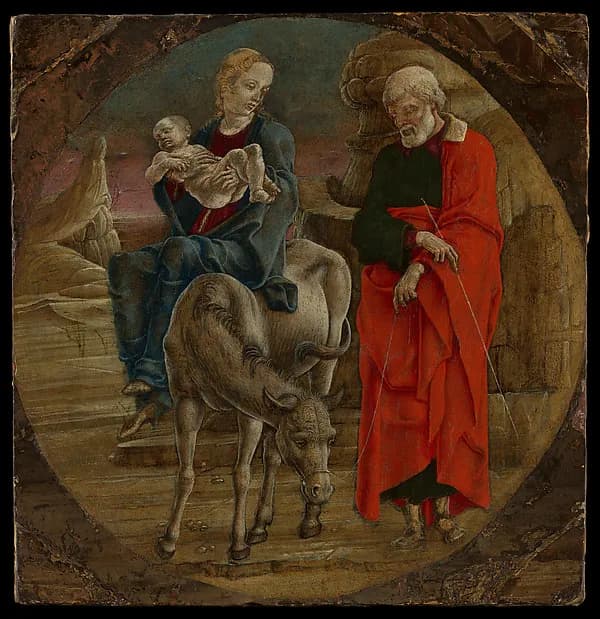The Flight into Egypt by Cosmè Tura (Cosimo di Domenico di Bonaventura) depicting Matthew 2