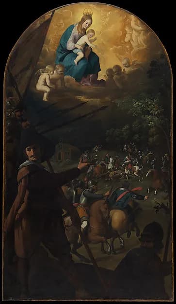 Battle between Christians and Muslims at El Sotillo by Francisco de Zurbarán depicting Luke 2