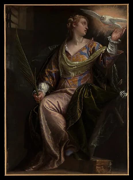 Saint Catherine of Alexandria in Prison by Paolo Veronese (Paolo Caliari) depicting Romans 8