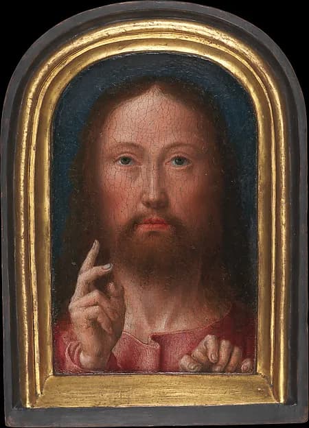 Christ Blessing by Gerard David depicting John 1