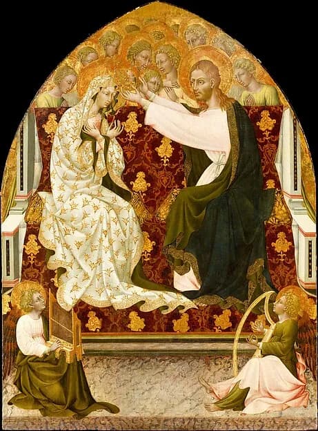 Coronation of the Virgin by Giovanni di Paolo (Giovanni di Paolo di Grazia) depicting Luke 1