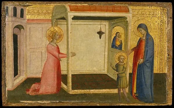The Vision of Saint Catherine of Alexandria by Master of the Orcagnesque Misericordia depicting Romans 8