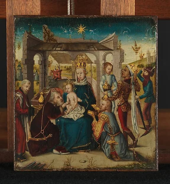Adoration of the Magi by German depicting Matthew 2