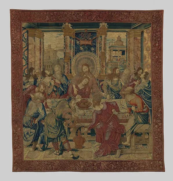 The Last Supper by Bernard van Orley depicting Matthew 26