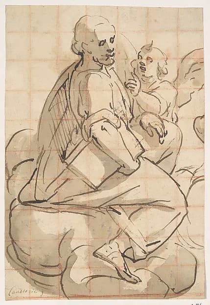 Saint Matthew and the Angel by Luca Cambiaso depicting Matthew 1