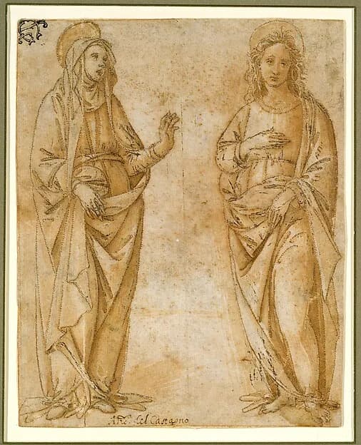 The Virgin and Saint John the Evangelist by Raffaellino del Garbo (also known as Raffaelle de' Capponi and Raffaelle de' Carli) depicting John 19