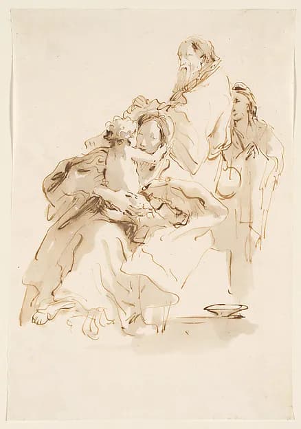 The Holy Family with Saint John by Giovanni Battista Tiepolo depicting Matthew 3