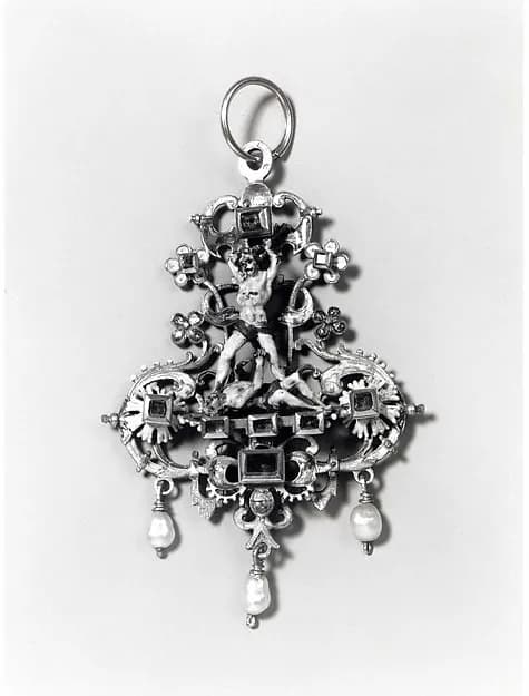 Pendant with Cain and Abel by Anonymous depicting Genesis 4