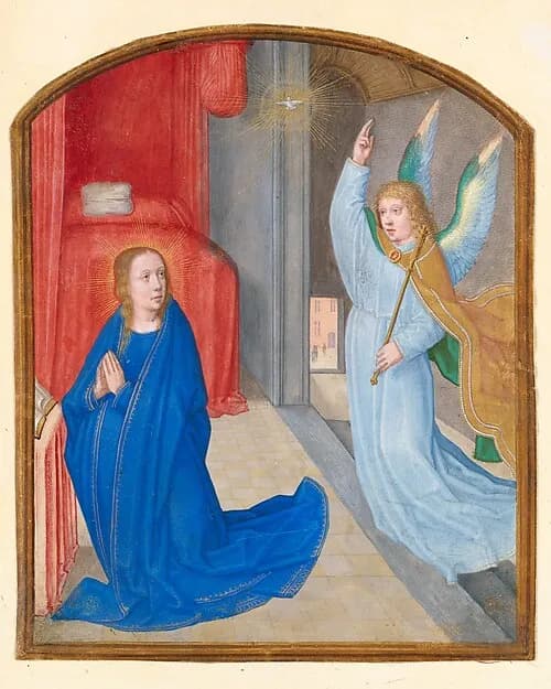 The Annunciation by Gerard David depicting Luke 1