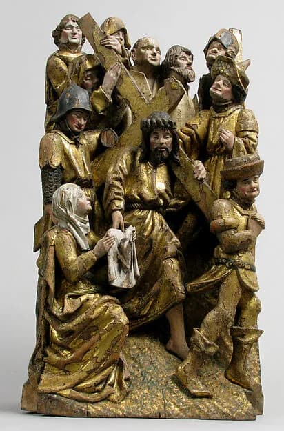 The Way to Calvary, with Saint Veronica Receiving the Veil Imprinted with the Face of Christ by Anonymous depicting Matthew 27