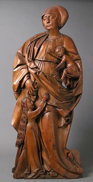 Saint Anne with the Virgin and Child by Anonymous depicting Luke 1