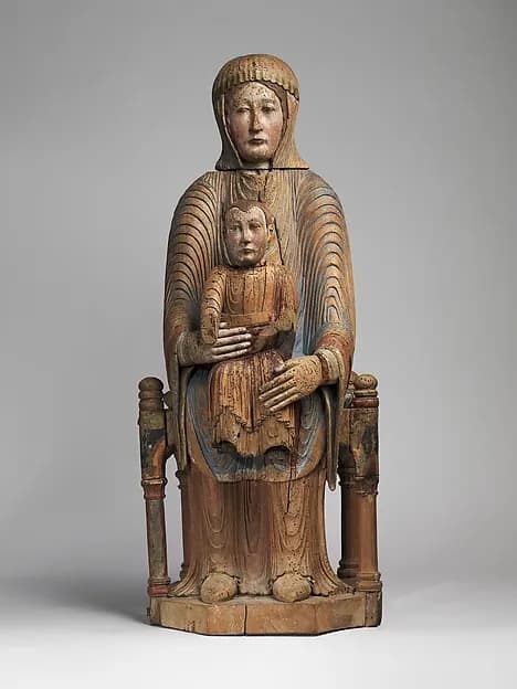 Virgin and Child in Majesty by Anonymous depicting Luke 2