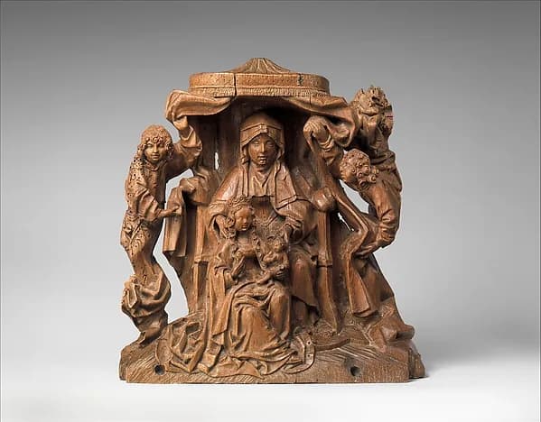 Saint Anne with the Virgin and Child by Anonymous depicting Luke 1