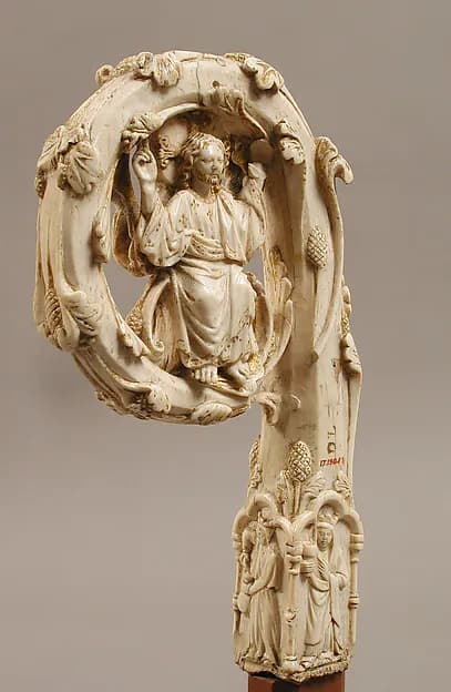 Crozier Head with Double Enthroned Christ by Anonymous depicting John 1
