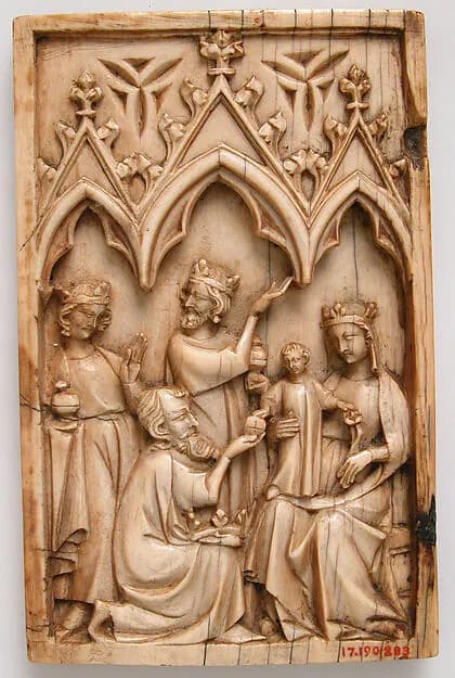 Leaf from a Diptych with the Adoration of the Magi by Anonymous depicting Matthew 2