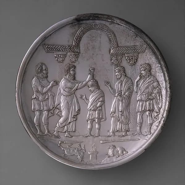 Plate with David Anointed by Samuel by Anonymous depicting 1 Samuel 3