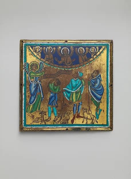 Plaque with the Annunciation to the Shepherds by Anonymous depicting Luke 1