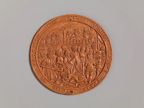 Medallion with the Betrayal of Jesus by Anonymous depicting Matthew 26