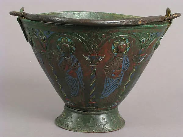 Situla (Bucket for Holy Water) with Saint Peter and Other Saints, Probably Apostles by Anonymous depicting Matthew 4