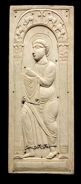 Ivory Plaque with Saint Paul (?) by Anonymous depicting Acts 9