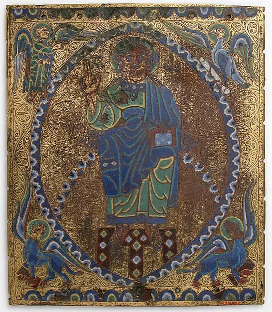 Plaque of Christ in Majesty by Anonymous depicting John 1