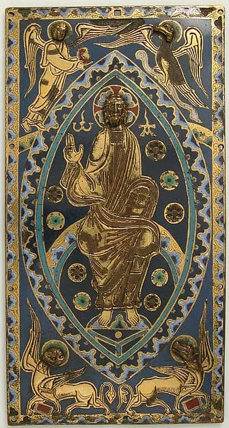 Plaque with Christ in Majesty by Anonymous depicting John 1