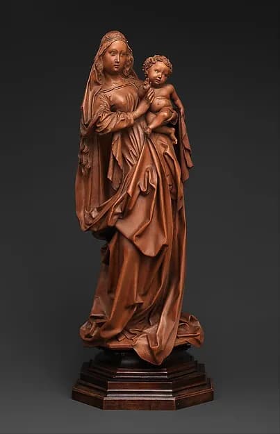 Standing Virgin and Child by Niclaus Gerhaert von Leyden depicting Luke 2