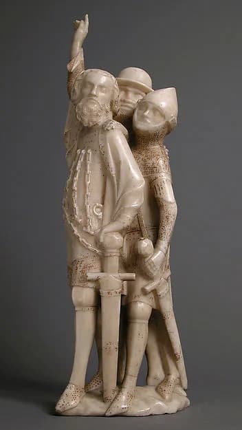 The Centurion and Two Soldiers, from a Crucifixion Group by Anonymous depicting Matthew 27