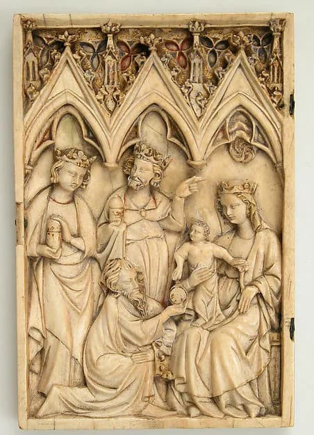 Leaf from a Diptych with the Adoration of the Magi by Anonymous depicting Matthew 2