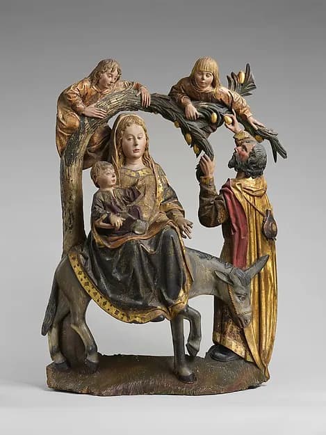 The Miracle of the Palm Tree on the Flight to Egypt by Anonymous depicting Luke 1