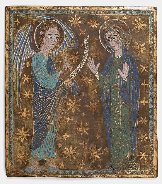 Plaque with the Annunciation by Anonymous depicting Luke 1