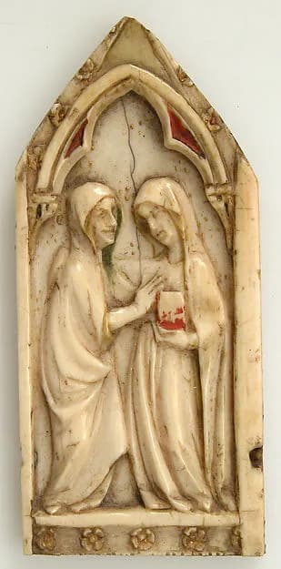 Plaque with the Visitation by Anonymous depicting Luke 1