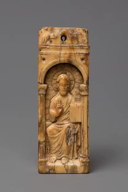 Reliquary Plaque with Christ Blessing by Anonymous depicting John 1
