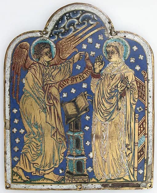 Plaque with The Annunciation by Anonymous depicting Luke 1