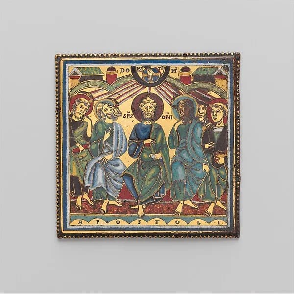 Plaque with the Pentecost by Anonymous depicting Acts 2