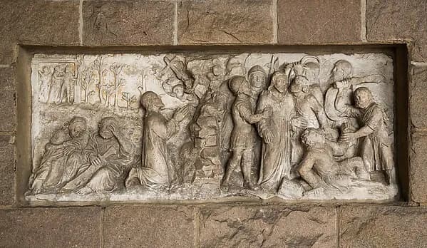 The Agony in the Garden and The Betrayal (from Scenes from the Passion of Christ) by Anonymous depicting Matthew 26