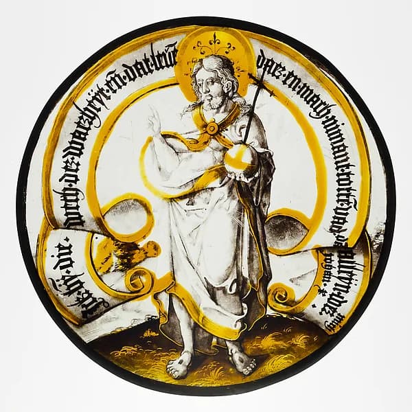 Roundel with Christ as Savior of the World by Anonymous depicting John 1