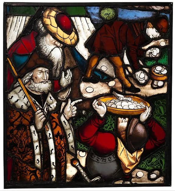 Gathering Manna by Friedrich Brunner depicting Numbers 11