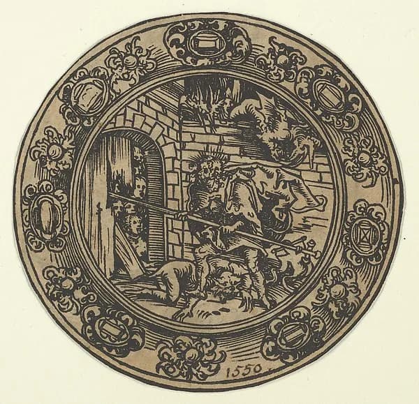 Pacifical-medaillon with Christ in Limbo by Lucas Cranach the Elder depicting John 1