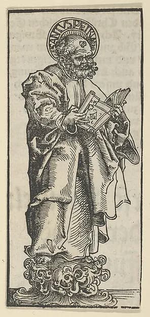 Silver Statuette of St. Peter from the Wittenberg Reliquaries by Lucas Cranach the Elder depicting Matthew 4