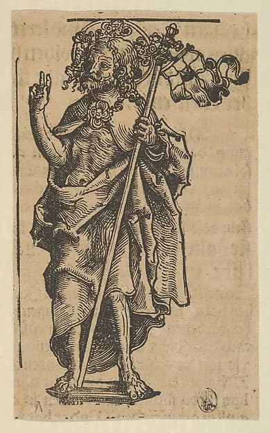 Silver Statuette of the Risen Christ, from the "Wittenberg Reliquaries" by Lucas Cranach the Elder depicting John 1
