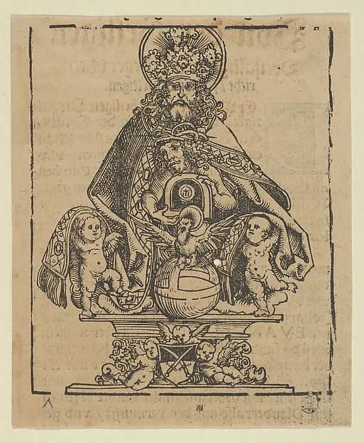 Reliquary with the Trinity, from "Wittenberg Reliquaries" by Lucas Cranach the Elder depicting John 1
