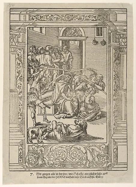 Christ Crowned with Thorns, from "The Passion" by Lucas Cranach the Elder depicting John 1
