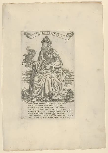 The Prophet Jonah, from "Prophets and Sibyls" by Francesco Rosselli depicting Jonah 2