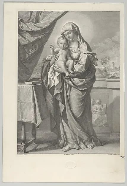 Virgin and Child by Cesare Ferreri depicting Luke 2