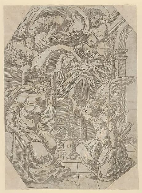 The Annunciation by Léonard Limosin depicting Luke 1